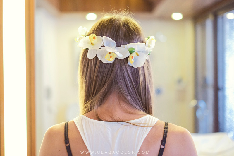 asya premier boracay beach wedding bride flower crown