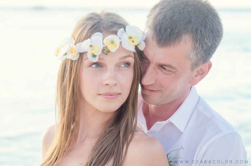 intimate boracay beach wedding russian flower crown