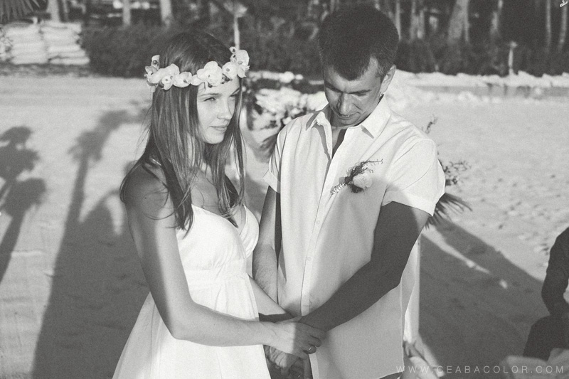 intimate boracay beach wedding flower crown russian