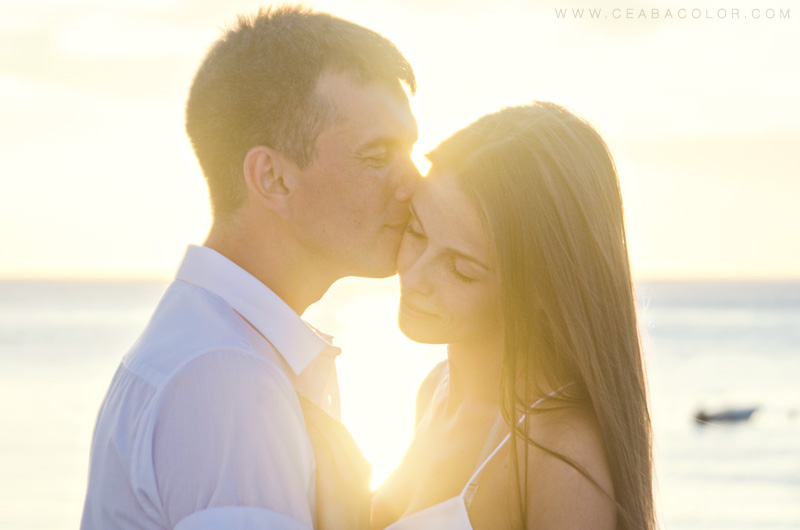 intimate boracay beach wedding russian sunset sun light